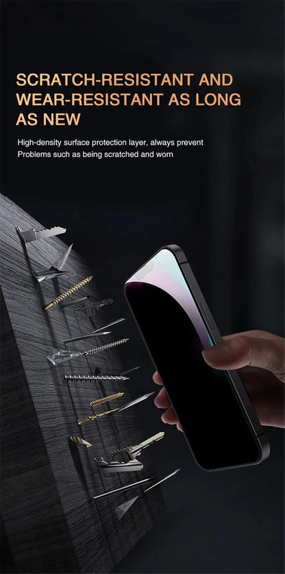 4 pack Anti-spy Tempered Glass for IPhone 15, 14 and 13 pro max