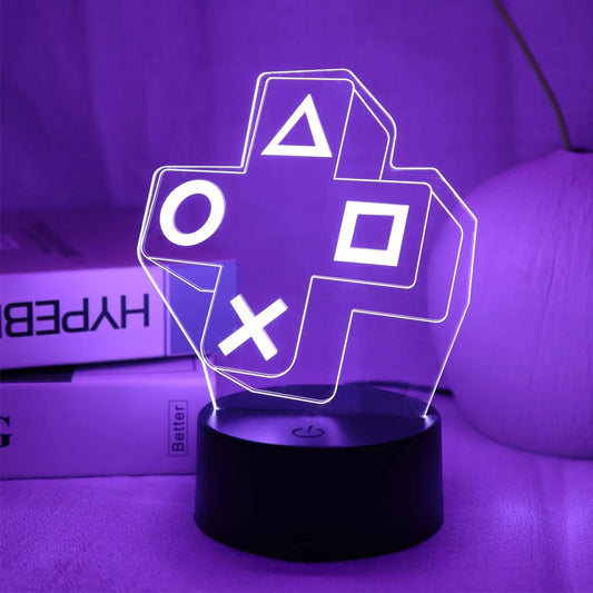 Gaming Experience Cross Button 3D Night Light